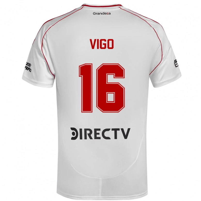 Danxen Homme Maillot Alex Vigo #16 Blanc Rouge Tenues Domicile 2025/26 T-Shirt