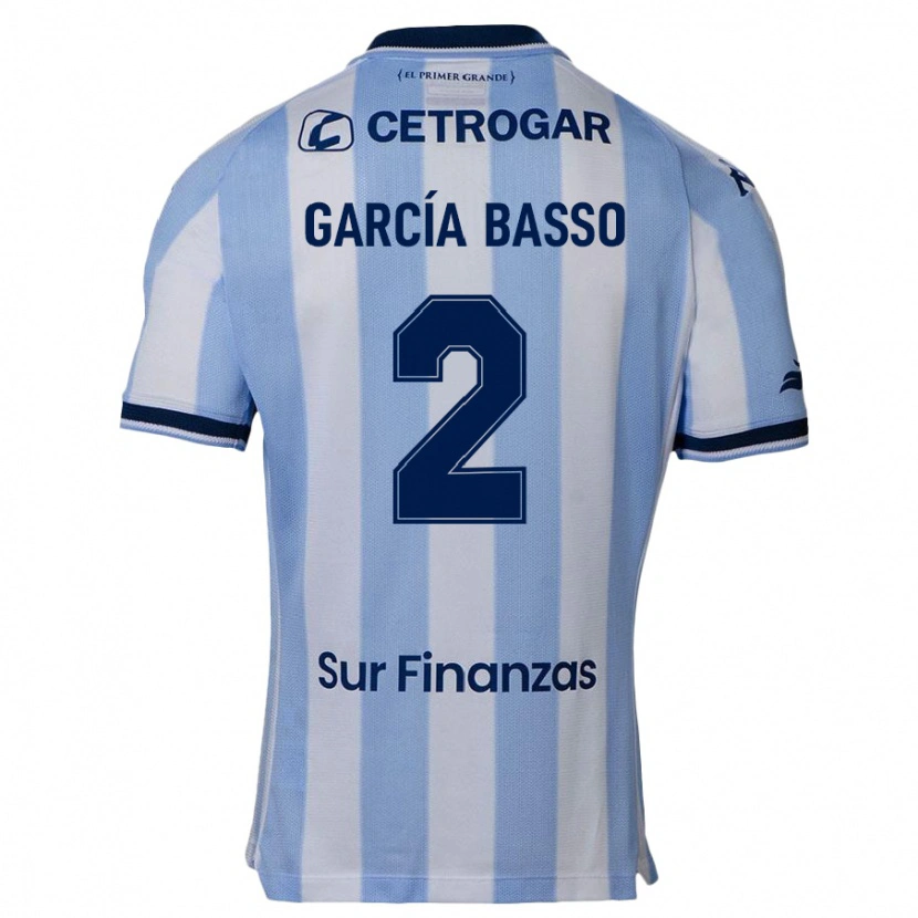 Danxen Homme Maillot Agustín García Basso #2 Bleu Ciel Tenues Domicile 2025/26 T-Shirt