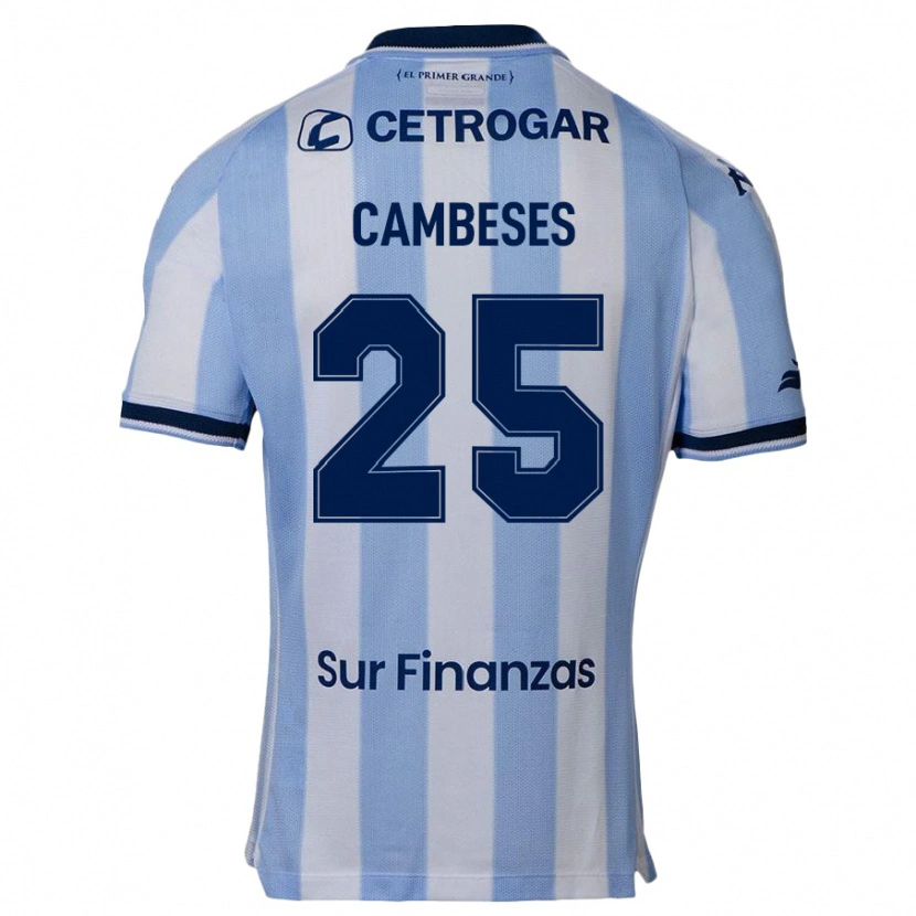 Danxen Homme Maillot Facundo Cambeses #25 Bleu Foncé Tenues Domicile 2025/26 T-Shirt