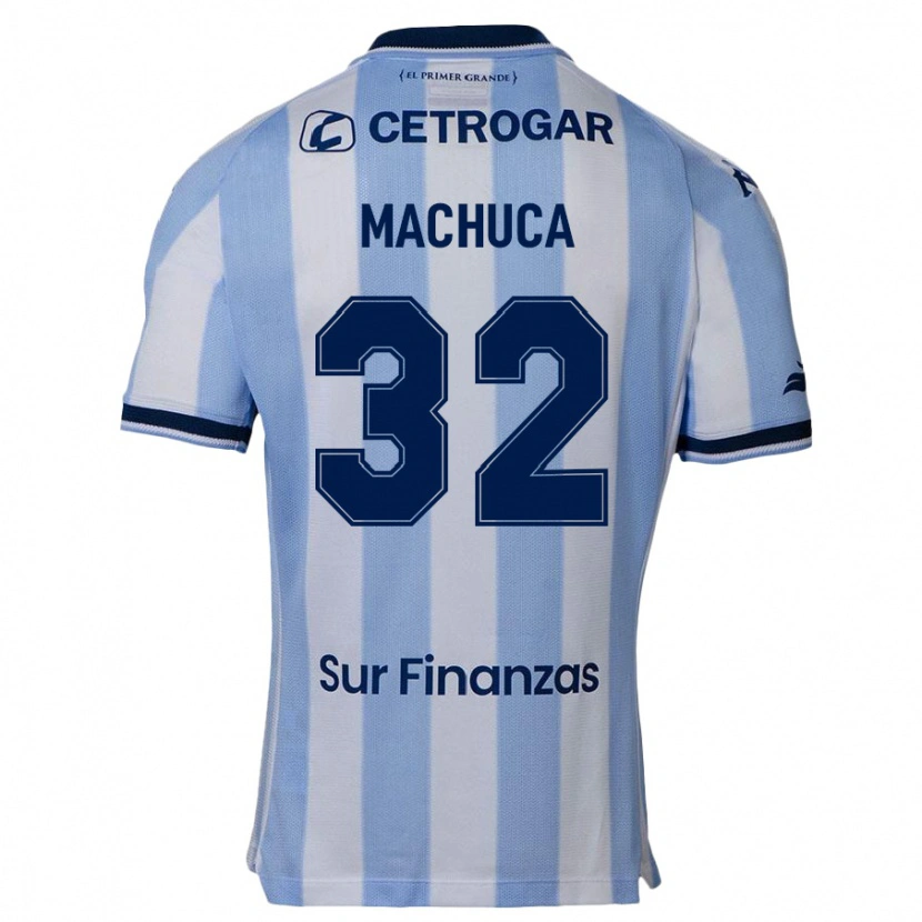 Danxen Homme Maillot Elias Machuca #32 Bleu Ciel Tenues Domicile 2025/26 T-Shirt