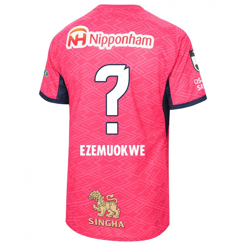 Danxen Homme Maillot Chimezie Kai Ezemuokwe #0 Blanc Rose Sakura Tenues Domicile 2025/26 T-Shirt