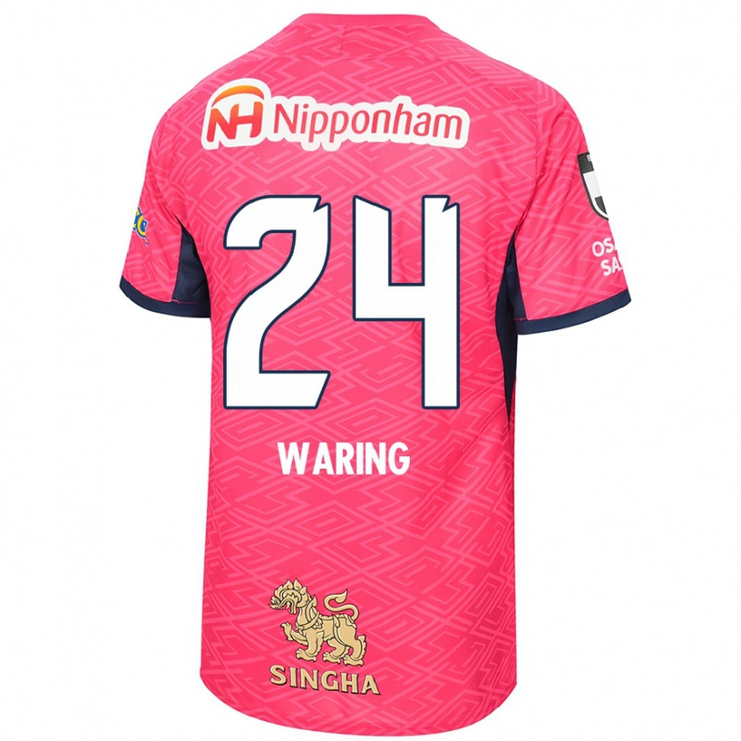 Danxen Homme Maillot Pierce Waring #24 Blanc Rose Sakura Tenues Domicile 2025/26 T-Shirt