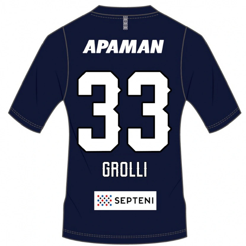 Danxen Homme Maillot Douglas Grolli #33 Bleu Royal Blanc Tenues Domicile 2025/26 T-Shirt