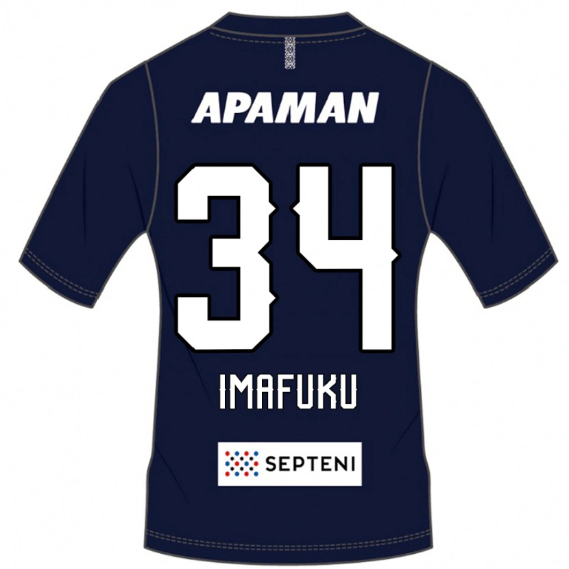 Danxen Homme Maillot Kennosuke Imafuku #34 Bleu Royal Blanc Tenues Domicile 2025/26 T-Shirt