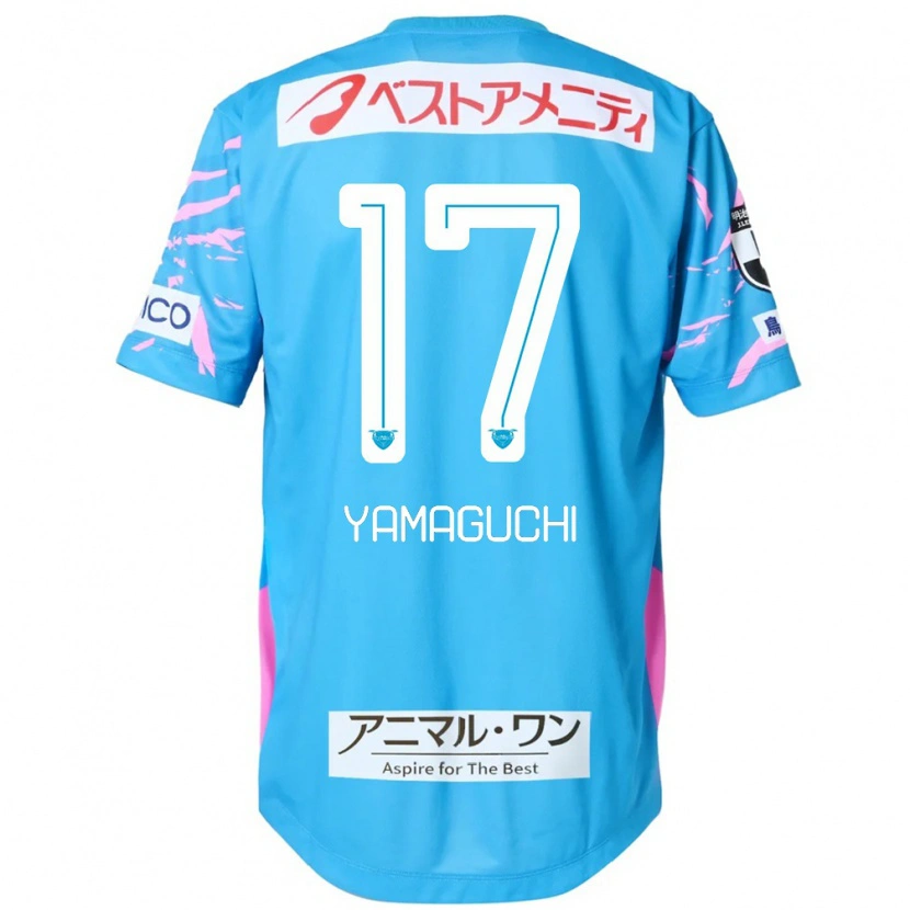 Danxen Homme Maillot Hikaru Yamaguchi #17 Bleu Rose Tenues Domicile 2025/26 T-Shirt