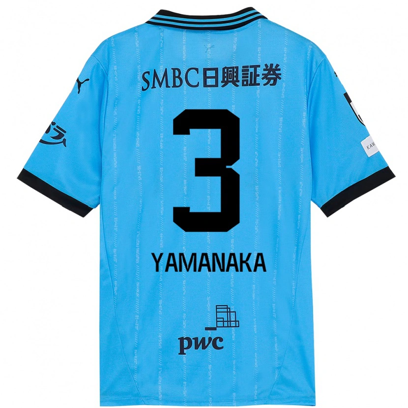 Danxen Homme Maillot Daiki Yamanaka #3 Bleu Ciel Noir Tenues Domicile 2025/26 T-Shirt