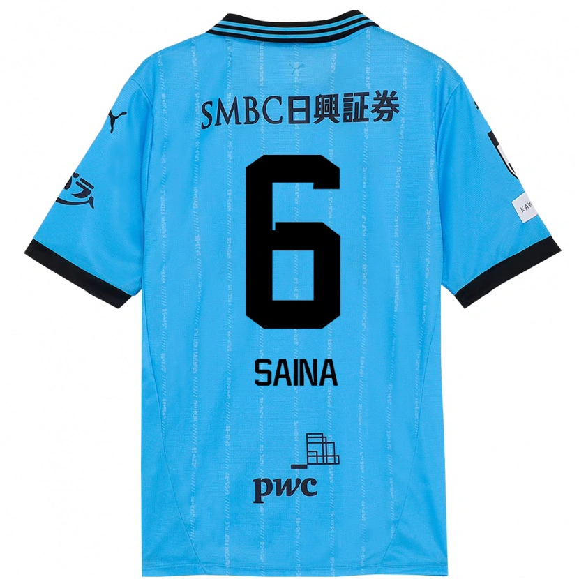 Danxen Homme Maillot Yuta Saina #6 Blanc Bleu Ciel Tenues Domicile 2025/26 T-Shirt
