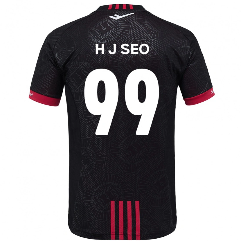 Danxen Homme Maillot Ju-Hwan Seo #99 Noir Rouge Tenues Domicile 2025/26 T-Shirt