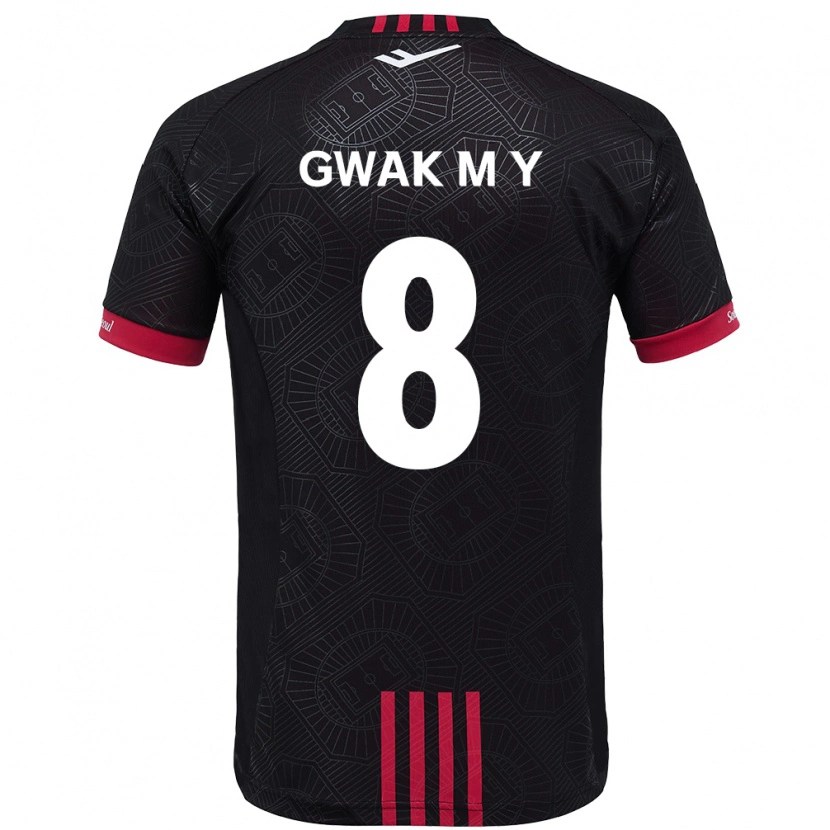 Danxen Homme Maillot Gwak Min-Young #8 Noir Rouge Tenues Domicile 2025/26 T-Shirt