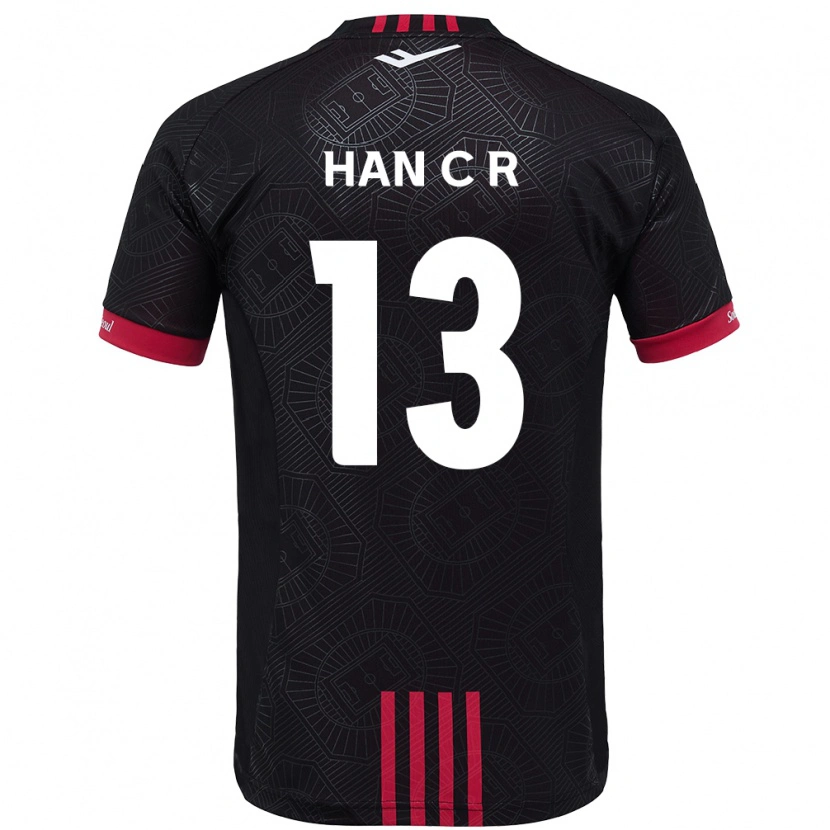 Danxen Homme Maillot Han Chae-Rin #13 Noir Rouge Tenues Domicile 2025/26 T-Shirt