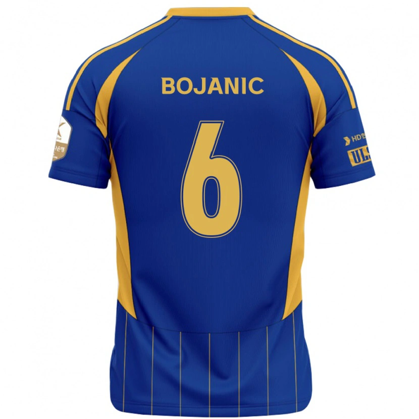 Danxen Homme Maillot Darijan Bojanic #6 Bleu Royal Jaune Tenues Domicile 2025/26 T-Shirt