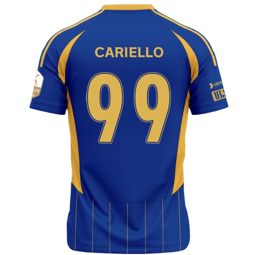 Danxen Homme Maillot Yago Cariello #99 Blanc Bleu Ciel Tenues Domicile 2025/26 T-Shirt