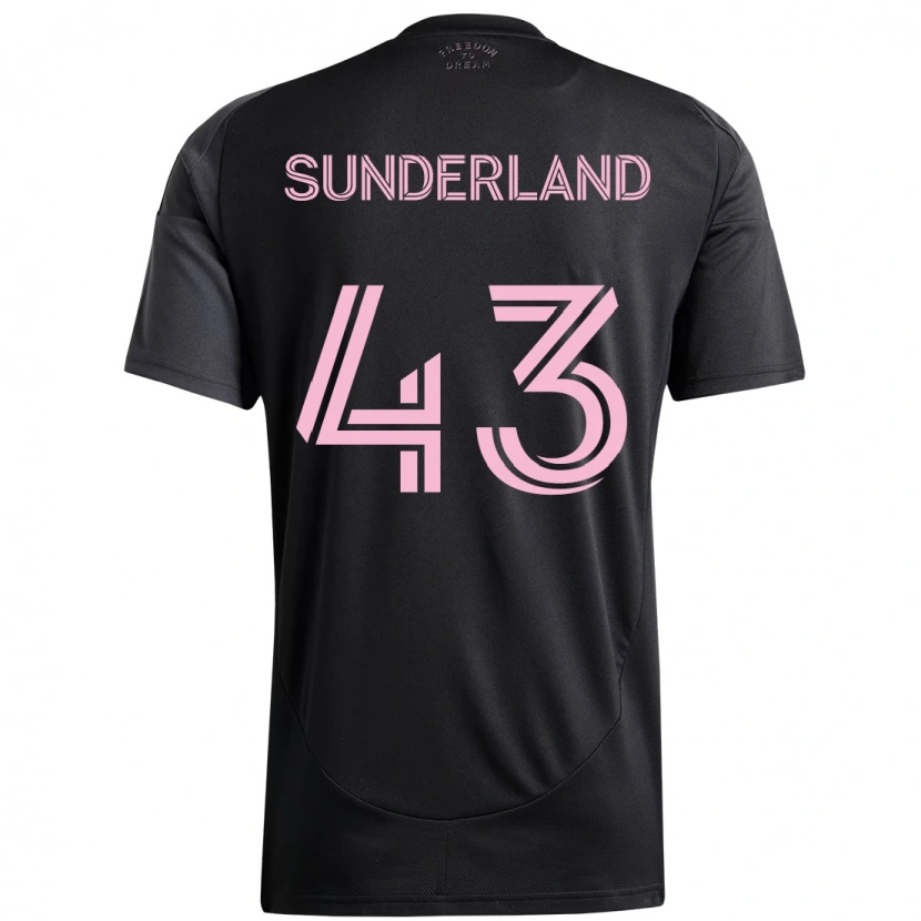 Danxen Homme Maillot Lawson Sunderland #43 Noir Rose Tenues Extérieur 2025/26 T-Shirt