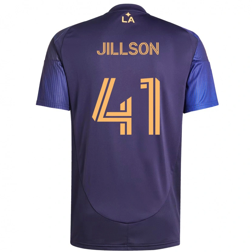Danxen Homme Maillot Simon Jillson #41 Violet Bleu Tenues Extérieur 2025/26 T-Shirt