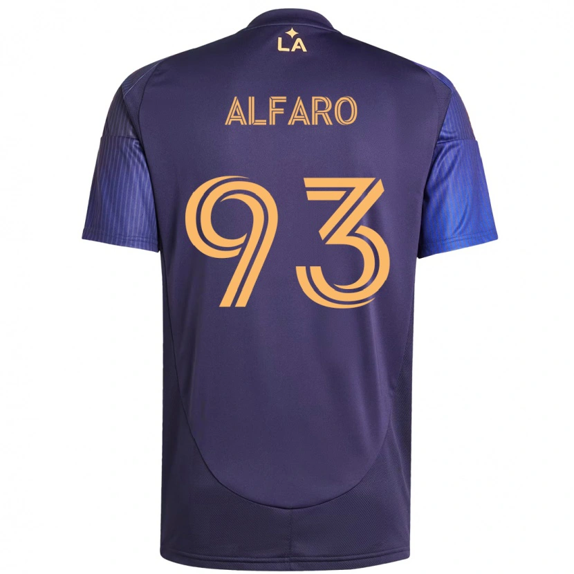 Danxen Homme Maillot Tony Alfaro #93 Violet Bleu Tenues Extérieur 2025/26 T-Shirt