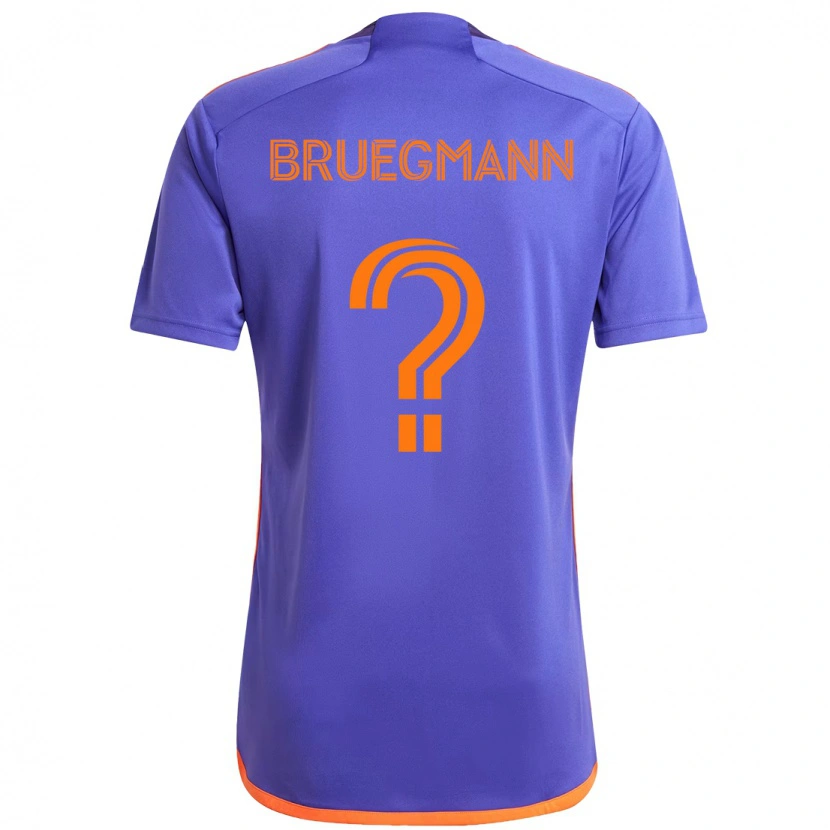 Danxen Homme Maillot Lukas Bruegmann #0 Orange Blanc Tenues Extérieur 2025/26 T-Shirt
