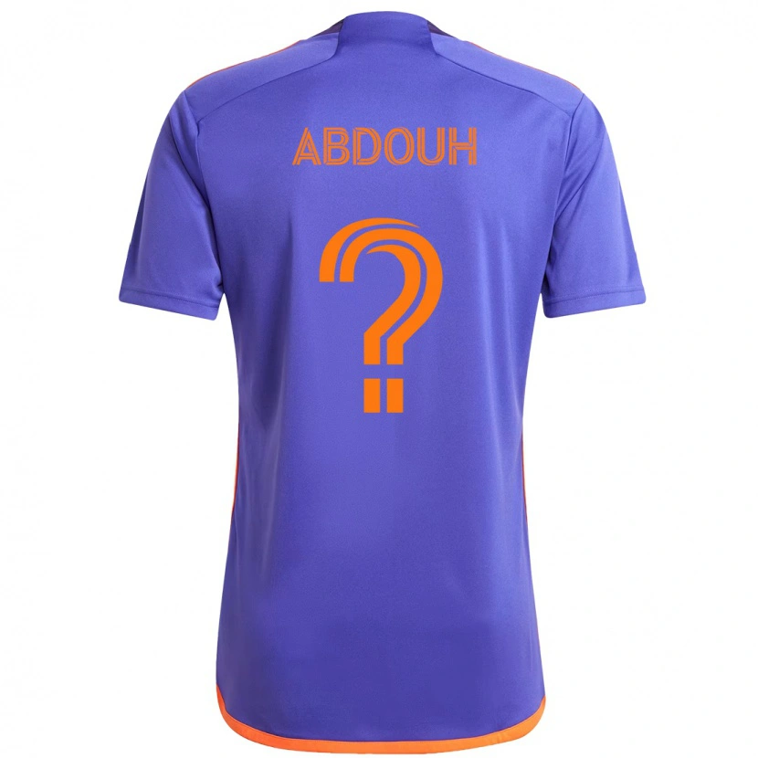 Danxen Homme Maillot Adam Abdouh #0 Violet Orange Tenues Extérieur 2025/26 T-Shirt