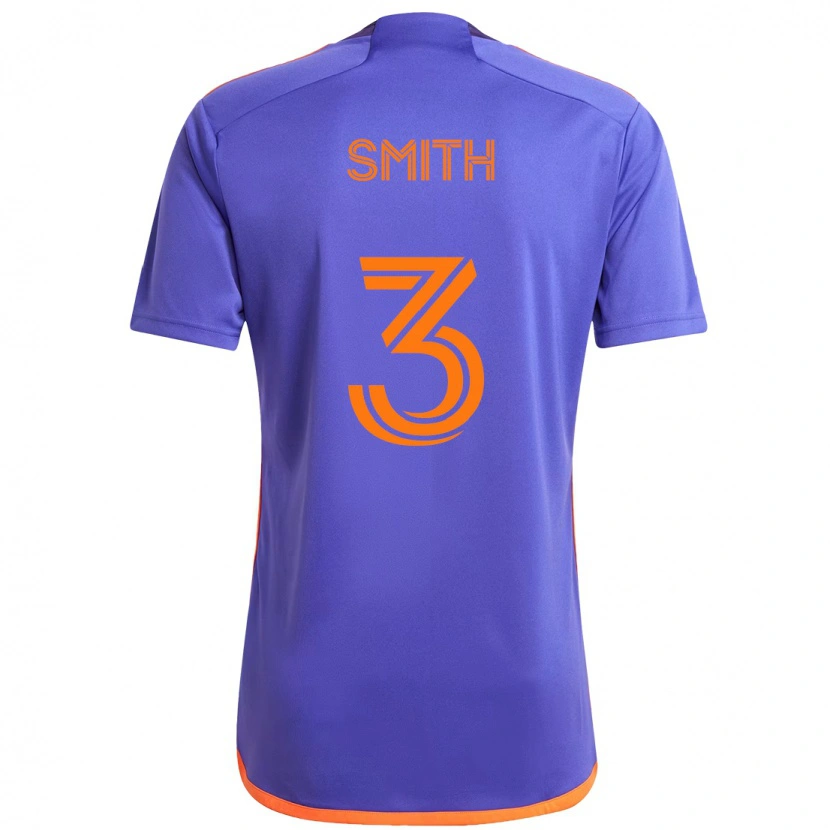 Danxen Homme Maillot Brad Smith #3 Violet Orange Tenues Extérieur 2025/26 T-Shirt