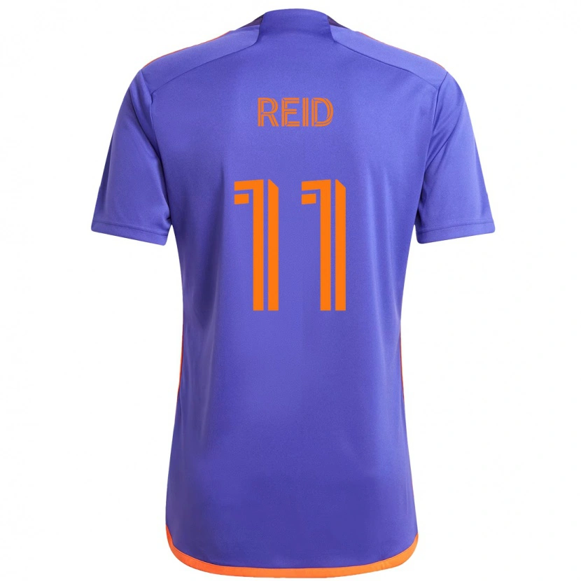 Danxen Homme Maillot Isaiah Reid #11 Orange Blanc Tenues Extérieur 2025/26 T-Shirt
