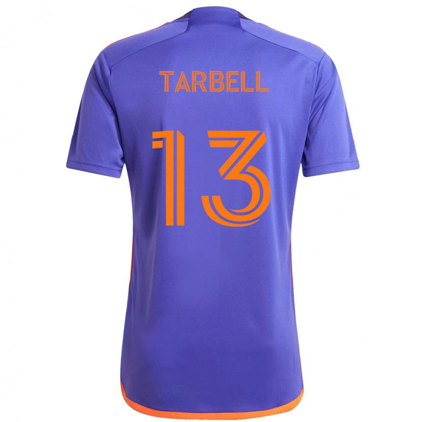 Danxen Homme Maillot Andrew Tarbell #13 Orange Blanc Tenues Extérieur 2025/26 T-Shirt