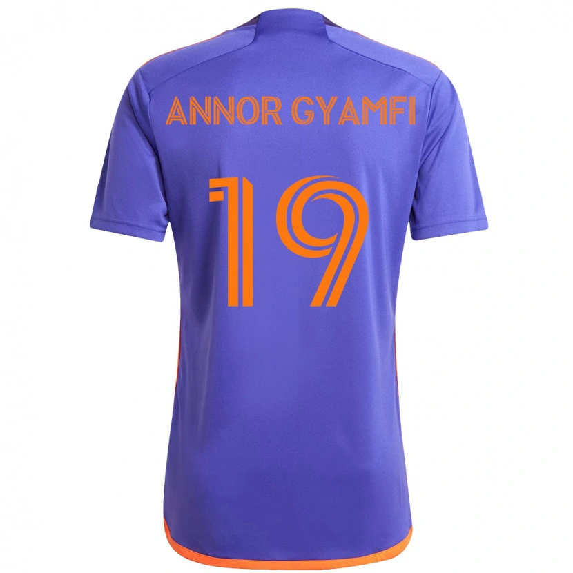 Danxen Homme Maillot Stephen Annor Gyamfi #19 Orange Blanc Tenues Extérieur 2025/26 T-Shirt