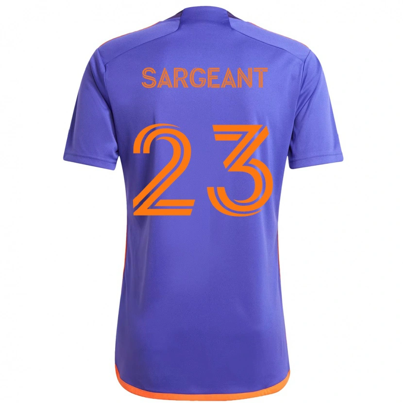 Danxen Homme Maillot Kieran Sargeant #23 Violet Orange Tenues Extérieur 2025/26 T-Shirt