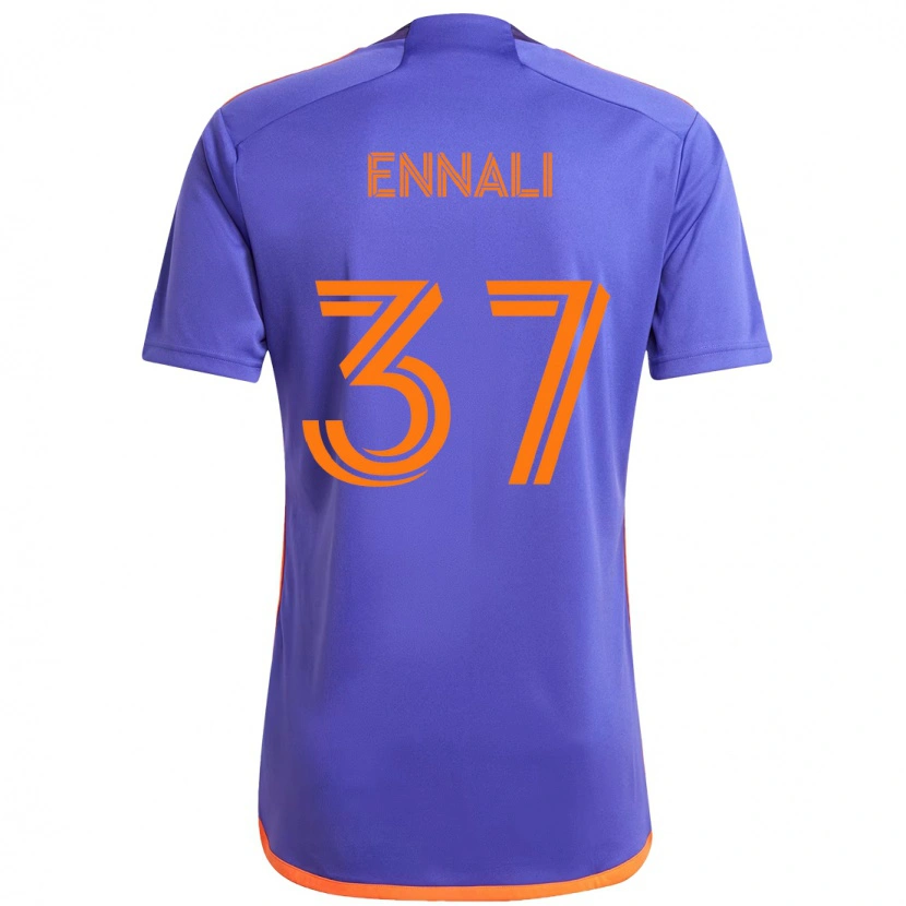 Danxen Homme Maillot Lawrence Ennali #37 Orange Blanc Tenues Extérieur 2025/26 T-Shirt