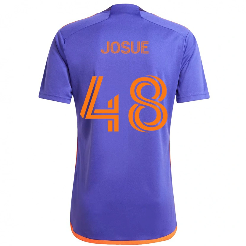 Danxen Homme Maillot Josué #48 Violet Orange Tenues Extérieur 2025/26 T-Shirt
