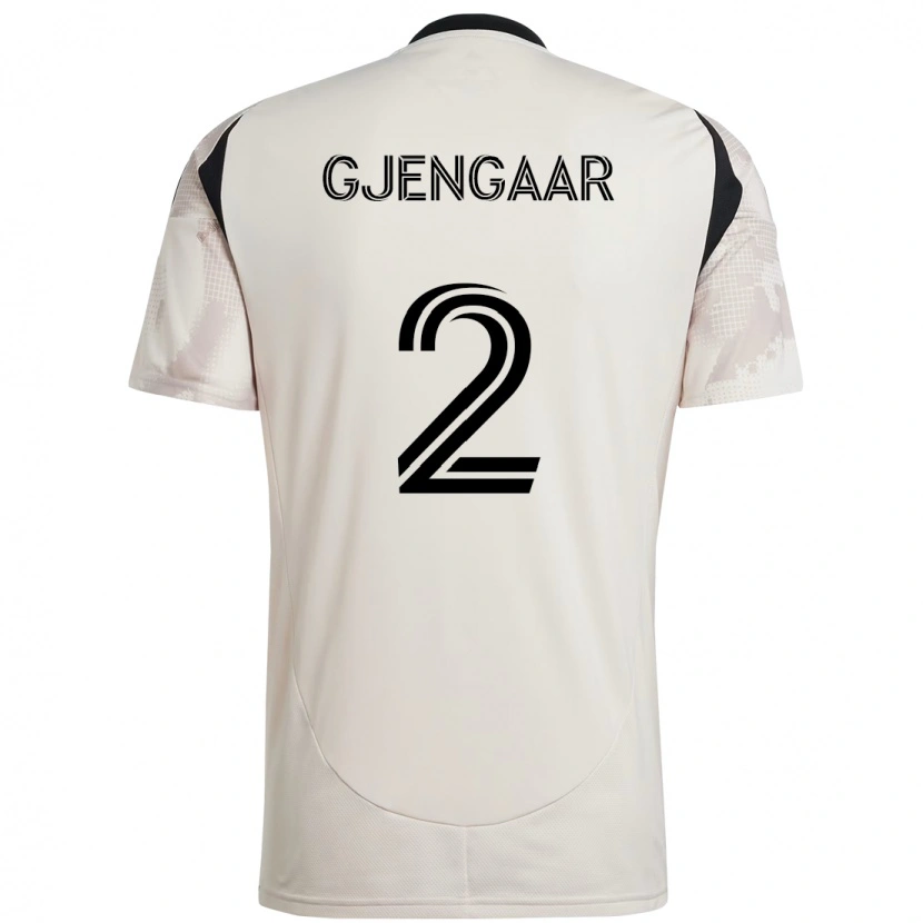Danxen Homme Maillot Dennis Gjengaar #2 Rouge Noir Tenues Extérieur 2025/26 T-Shirt