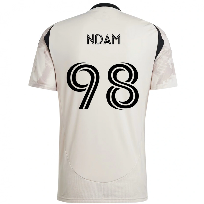 Danxen Homme Maillot Hassan Ndam #98 Beige Noir Tenues Extérieur 2025/26 T-Shirt