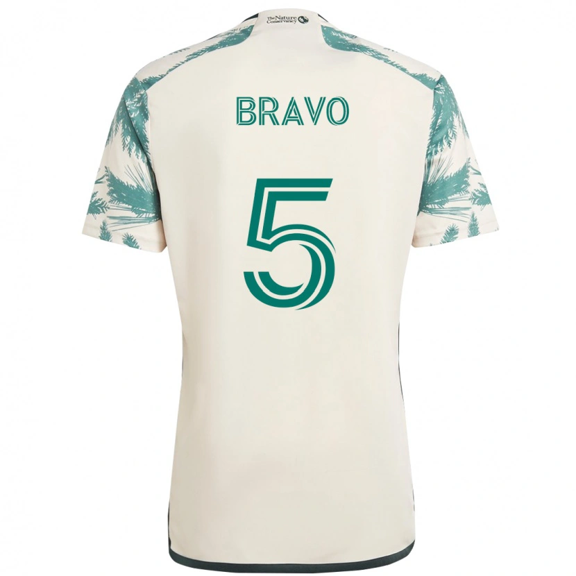 Danxen Homme Maillot Claudio Bravo #5 Beige Vert Tenues Extérieur 2025/26 T-Shirt