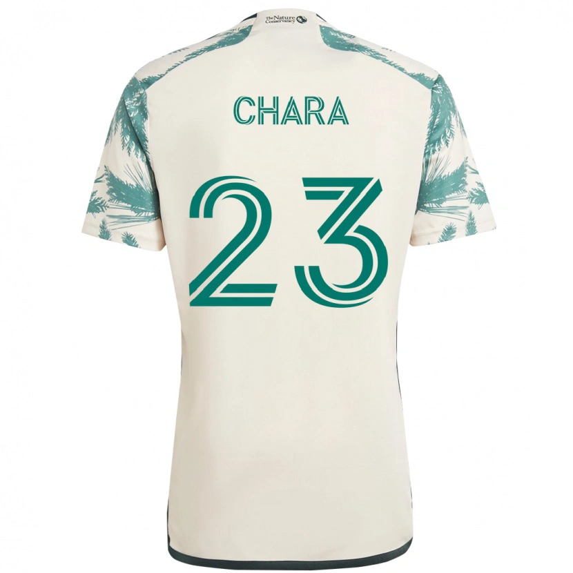 Danxen Homme Maillot Yimmi Chará #23 Beige Vert Tenues Extérieur 2025/26 T-Shirt