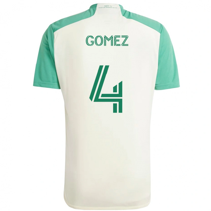 Danxen Homme Maillot Antonio Gomez #4 Vert Noir Tenues Extérieur 2025/26 T-Shirt