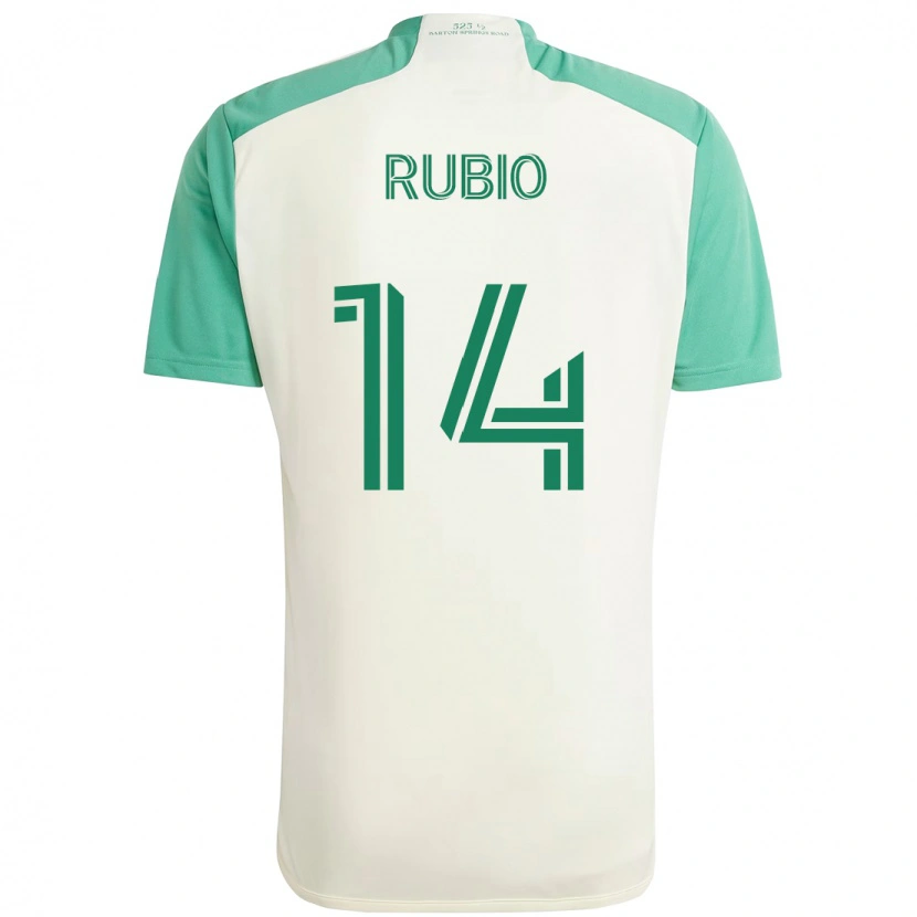 Danxen Homme Maillot Diego Rubio #14 Vert Noir Tenues Extérieur 2025/26 T-Shirt