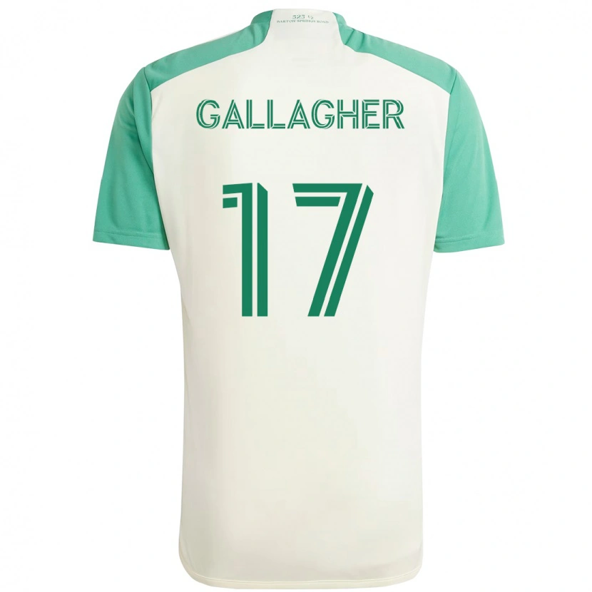 Danxen Homme Maillot Jon Gallagher #17 Vert Noir Tenues Extérieur 2025/26 T-Shirt