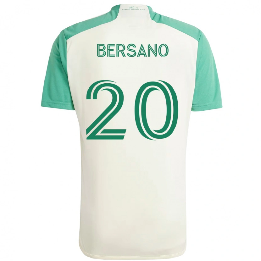 Danxen Homme Maillot Matt Bersano #20 Vert Noir Tenues Extérieur 2025/26 T-Shirt