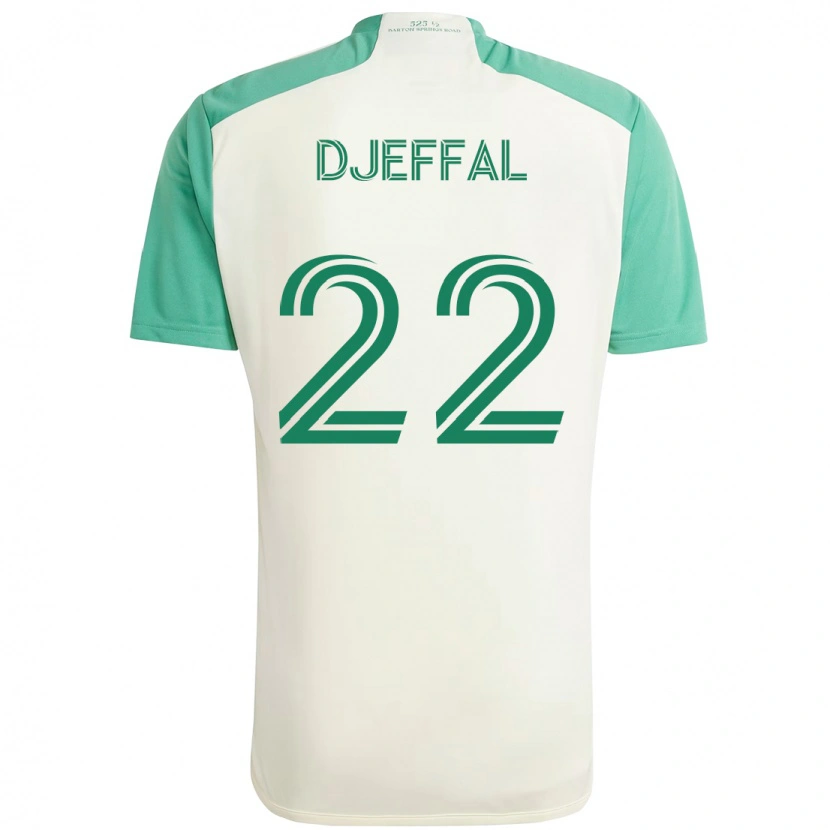 Danxen Homme Maillot Sofiane Djeffal #22 Vert Noir Tenues Extérieur 2025/26 T-Shirt