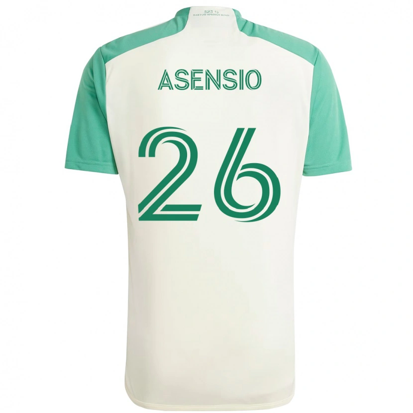 Danxen Homme Maillot Charlie Asensio #26 Vert Noir Tenues Extérieur 2025/26 T-Shirt
