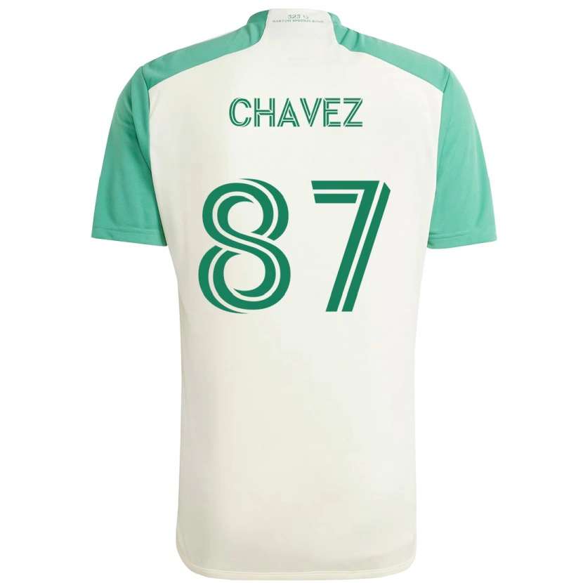 Danxen Homme Maillot Alfonso Ocampo-Chávez #87 Blanc Vert Tenues Extérieur 2025/26 T-Shirt