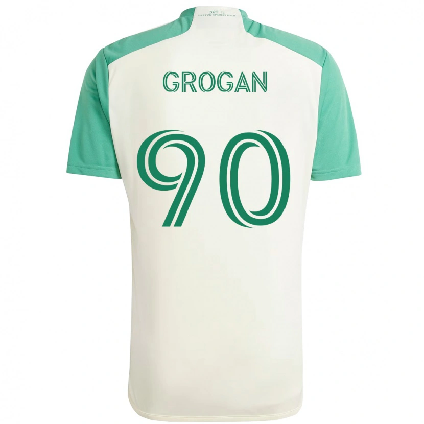 Danxen Homme Maillot Peter Grogan #90 Blanc Vert Tenues Extérieur 2025/26 T-Shirt
