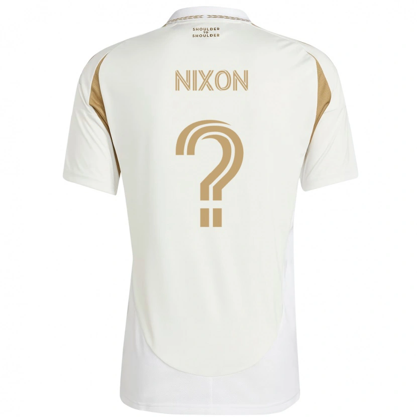 Danxen Homme Maillot Shakir Nixon #0 Blanc Marron Tenues Extérieur 2025/26 T-Shirt