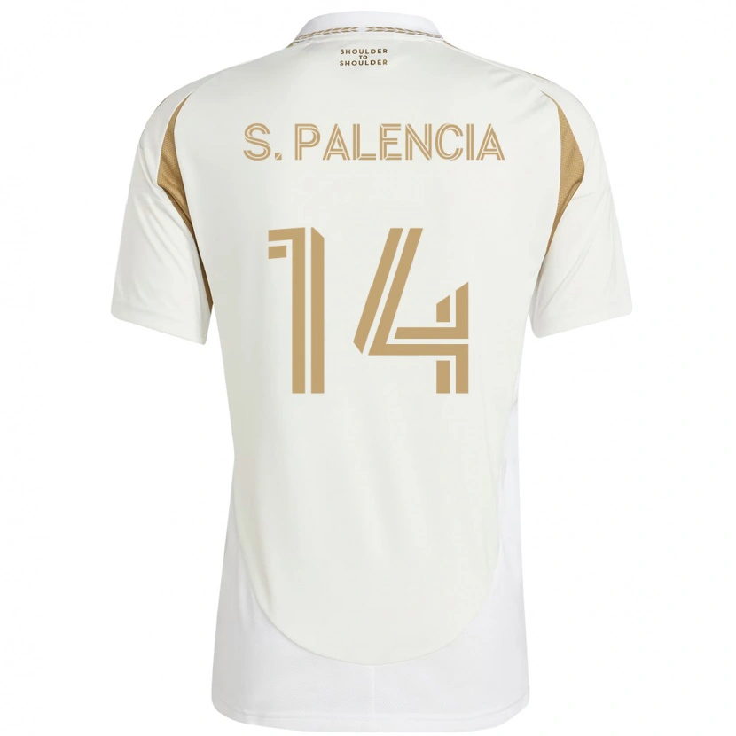 Danxen Homme Maillot Sergi Palencia #14 Blanc Marron Tenues Extérieur 2025/26 T-Shirt