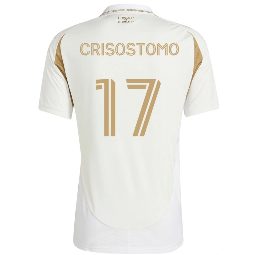 Danxen Homme Maillot Danny Crisostomo #17 Blanc Marron Tenues Extérieur 2025/26 T-Shirt