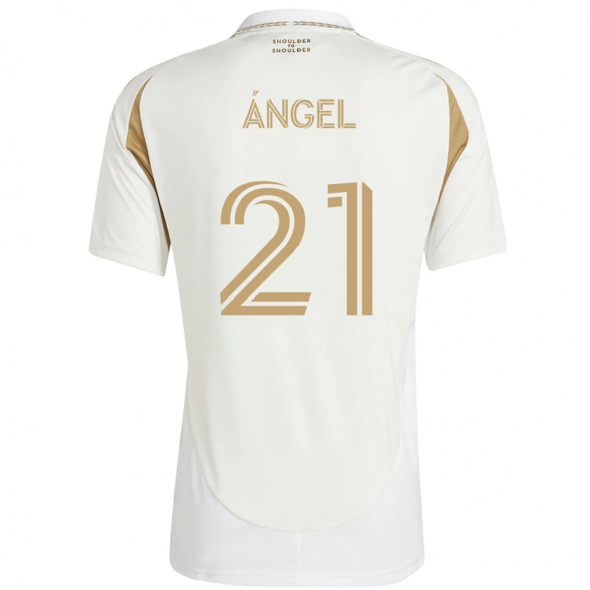 Danxen Homme Maillot Tomás Ángel #21 Blanc Marron Tenues Extérieur 2025/26 T-Shirt