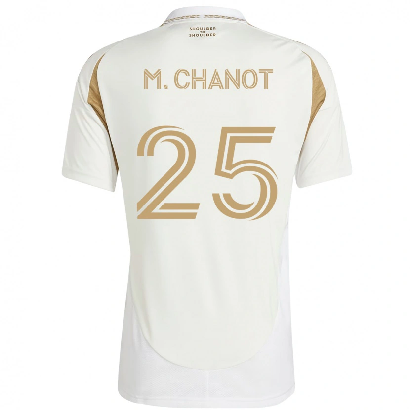 Danxen Homme Maillot Maxime Chanot #25 Blanc Marron Tenues Extérieur 2025/26 T-Shirt
