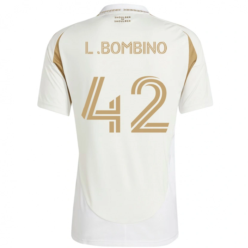 Danxen Homme Maillot Luca Bombino #42 Blanc Marron Tenues Extérieur 2025/26 T-Shirt