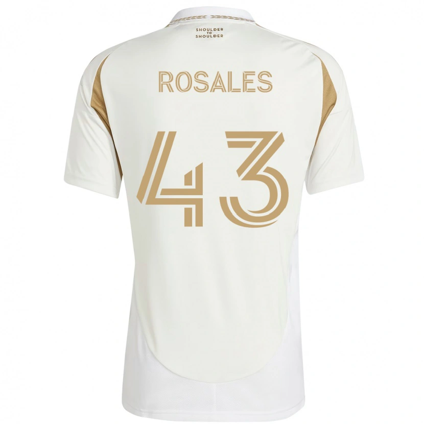 Danxen Homme Maillot Diego Rosales #43 Blanc Marron Tenues Extérieur 2025/26 T-Shirt