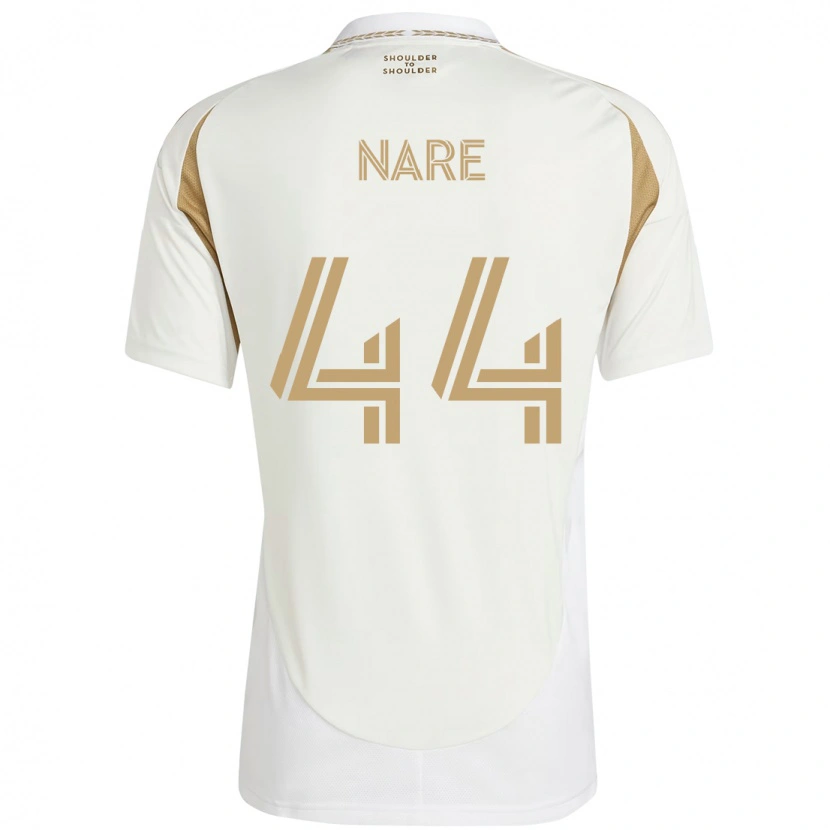 Danxen Homme Maillot Thabo Nare #44 Blanc Marron Tenues Extérieur 2025/26 T-Shirt