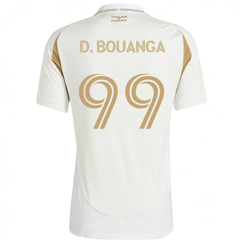 Danxen Homme Maillot Denis Bouanga #99 Blanc Marron Tenues Extérieur 2025/26 T-Shirt
