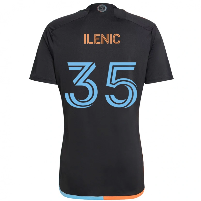 Danxen Homme Maillot Mitja Ilenič #35 Noir Bleu Orange Tenues Extérieur 2025/26 T-Shirt